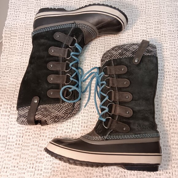 Sorel women's 'Joan of Arctic' knit liner mid calf snow winter boots sz 9 - Picture 5 of 12